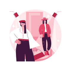 Poster - Fashion week abstract concept vector illustration. Fashion industry event, model defile, runaway show, collection presentation, apparel brand, clothes designer, glamour week abstract metaphor.
