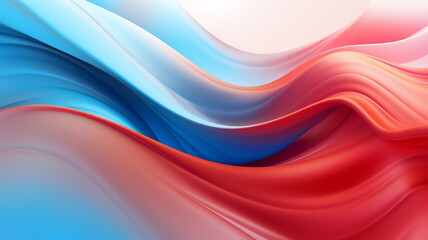 abstract red and blue dynamic wavy lines background