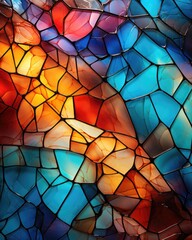 Wall Mural - Stained glass plain texture background - stock photography