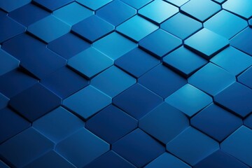 Poster - Angular Blue hexagon. Generate Ai