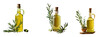 Png Set Handcrafted tarragon infused olive oil in a transparent background