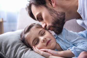 Wall Mural - Father and daughter