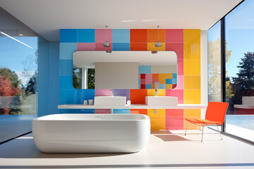 Wall Mural - Modern Bathroom - colorful