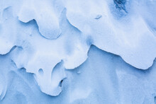 Detail View Of Hard Packed Windblown Snow, Barrow, North Slope, Arctic Alaska, USA, Winter