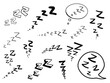 Sleep zzzz doodle symbol set. dream icon. Doodle comic sketch style