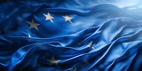 Fototapeta Las - Close-up of european flag with copy space background
