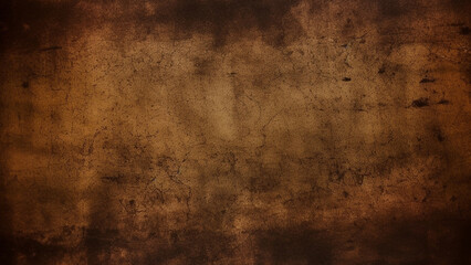 Wall Mural - Brown and black grunge background, Grunge background made of old faded brown paper, Generative AI