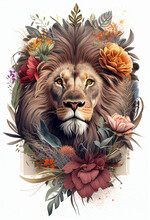 AI Generated Illustration The Lion