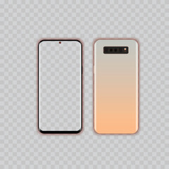 Wall Mural - Smartphone back and front sides. Vector