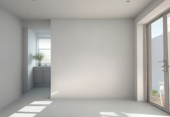 Wall Mural - simple empty room with copy space wall ai generated
