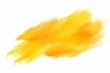 Yellow watercolor brush stroke on white background, Generative AI