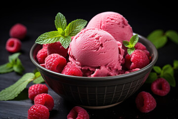 Wall Mural - Raspberry ice cream