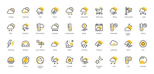 line weather icon. editable stroke