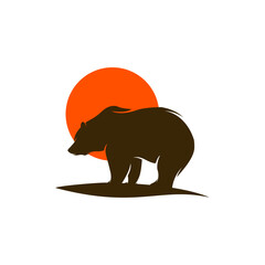 Poster - Bear Vector Logo Design Illustration