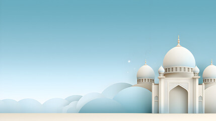 Mosques vector background with space for design