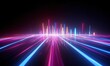© AKKA - abstract futuristic background with pink blue glowing neon moving high speed wave lines and bokeh lights. Data transfer concept Fantastic wallpaper