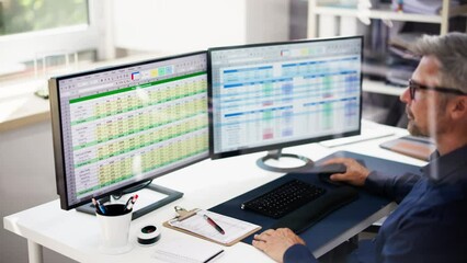 Aufkleber - Accountant Using Online Spreadsheet