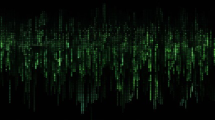 Aufkleber - Green digital binary data on computer screen background. Matrix style