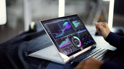 Fototapete - Data Analyst Using Data Analytics KPI