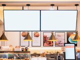 Fototapeta  - Mock up screen display Restaurant Cafe Menu Food Business 