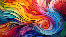 Swirled Shapes In A Colorful Pattern