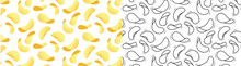 Potato Chips Seamless Pattern Background
