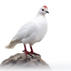 Wall Mural - Willow ptarmigan bird isolated on white background.