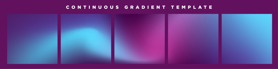 Poster - beautiful purple gradient continuous template. colorful vibrant purple waves. continuous square card