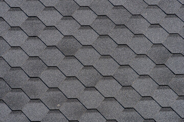 Shingles texture - close up view of asphalt roofing shingles