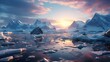 The winter landscape consisting of icebergs, crystal formations and frozen trees gives the feel of an unexplored planet.