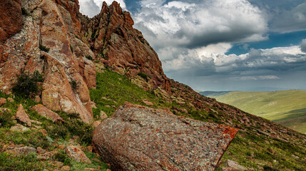 rocks in the mountains