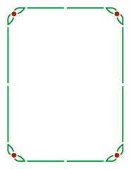 Wall Mural - green floral vector frame border. vintage poster, invitation, certificate, business card, book cover