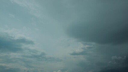 Wall Mural - 4k Time Lapse Dark Storm Cloudy Rainy Sky With Rain Heavy Clouds. Cumulonimbus Clouds Moving In Cloudy Dark Sky. Sky Natural Background. Weather Forecast Concept. Cloudscape. Time Lapse, Timelapse