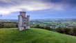 Perched on a hilltop near Llanarthney in the Towy Valley, a folly designed by the Samuel Pepys Cockerell and built by Sir William Paxton in honour of Lord Nelson's victory at Waterloo.
