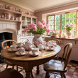 © Sekai - An English countryside cottage with floral wallpaper