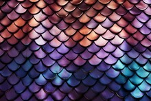 Texture Of Snake Or Dragon Gradient Purple And Blue Metallic Scales