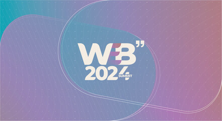 Wall Mural - logo graphic design of annual event summit and title made for Technology and Web - annual convention for web 2024