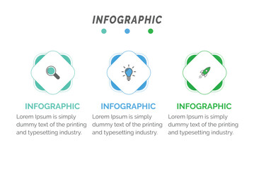 Poster - Infographic elements data visualization Abstract elements of graph, diagram with 3 steps, options, parts, or processes
Can be used for business process, workflow, advertising, diagram, flowchart 