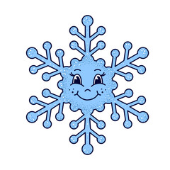 Sticker - Cartoon winter snowflake