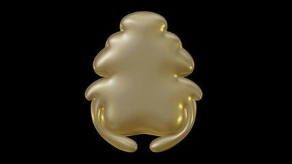Poster - Geometric glossy frame shape rotation animation