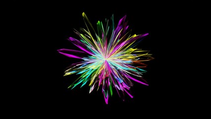 Poster - Light neon shape rotation animation