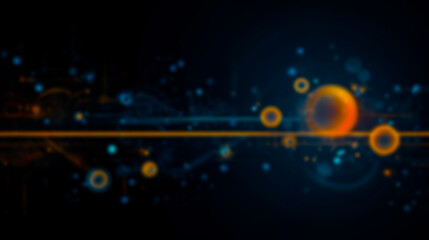science and technology on blur background