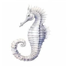 Wall Mural - seahorse drawing isolated on white background