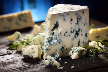 Wall Mural - Blue Cheese on Cutting Board