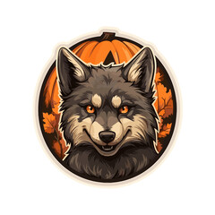 Wall Mural - wolf halloween sticker