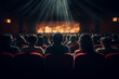 © Tetiana - Generative AI technology illustration young student person watching cinema premiere movie have fun