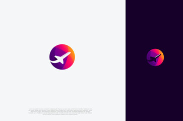  Air Travel agency modern color holiday, vacation travel check business logo. transport, logistics delivery logo design
