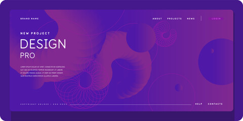 Poster - Template for the design and placement of text. Modern stylish graphics with geometric shapes. A page for the Internet.