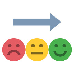 Wall Mural - emotion control flat style icon