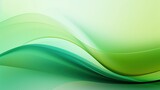 Fototapeta Kosmos - Abstract green curve wave with line textured background. AI generated
